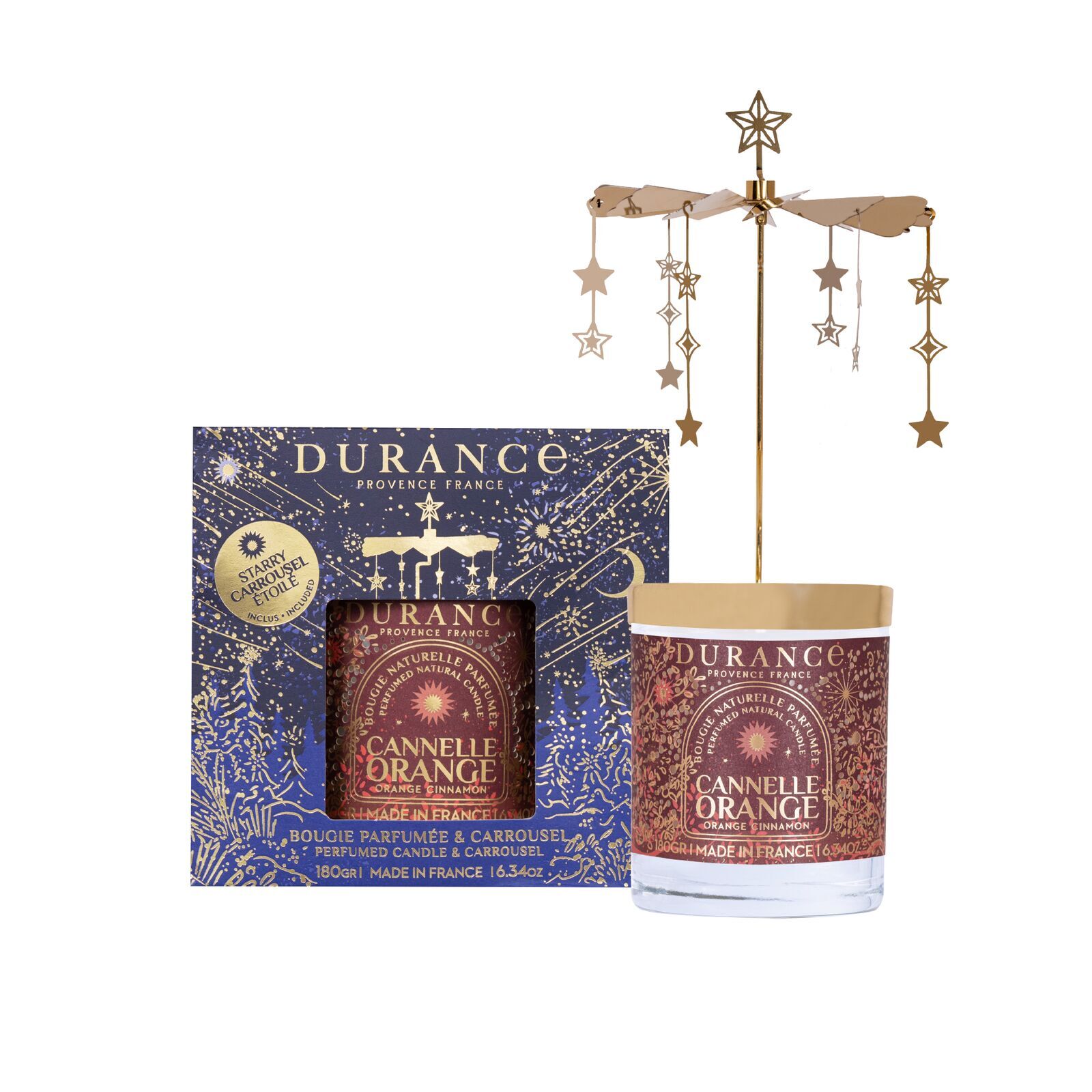 Zimt Orange - Set mit Karussel und Duftkerze 180g Altar, Kirche, Gebet, Kreuz, Symbol