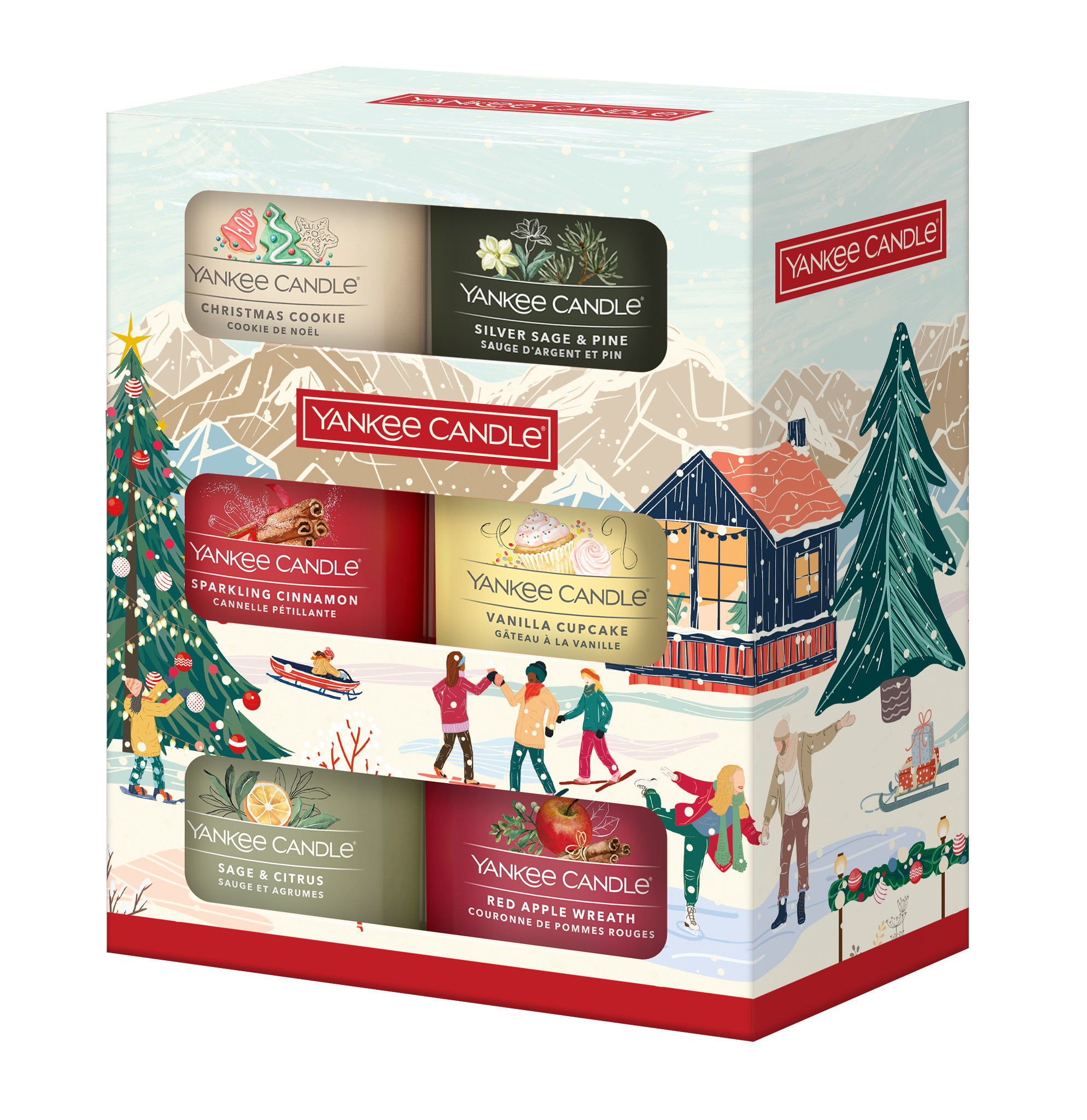 6 Glasvotivkerzen à 37g Geschenkset Christmas Classics 6 Glasvotivkerzen à 37g Geschenkset Christmas Classics