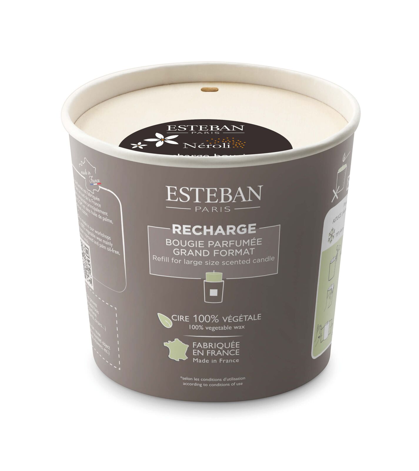 Neroli Nachfüller für Duftkerze 450g Pokal, Essen, Eiscreme, Kann, Zinn