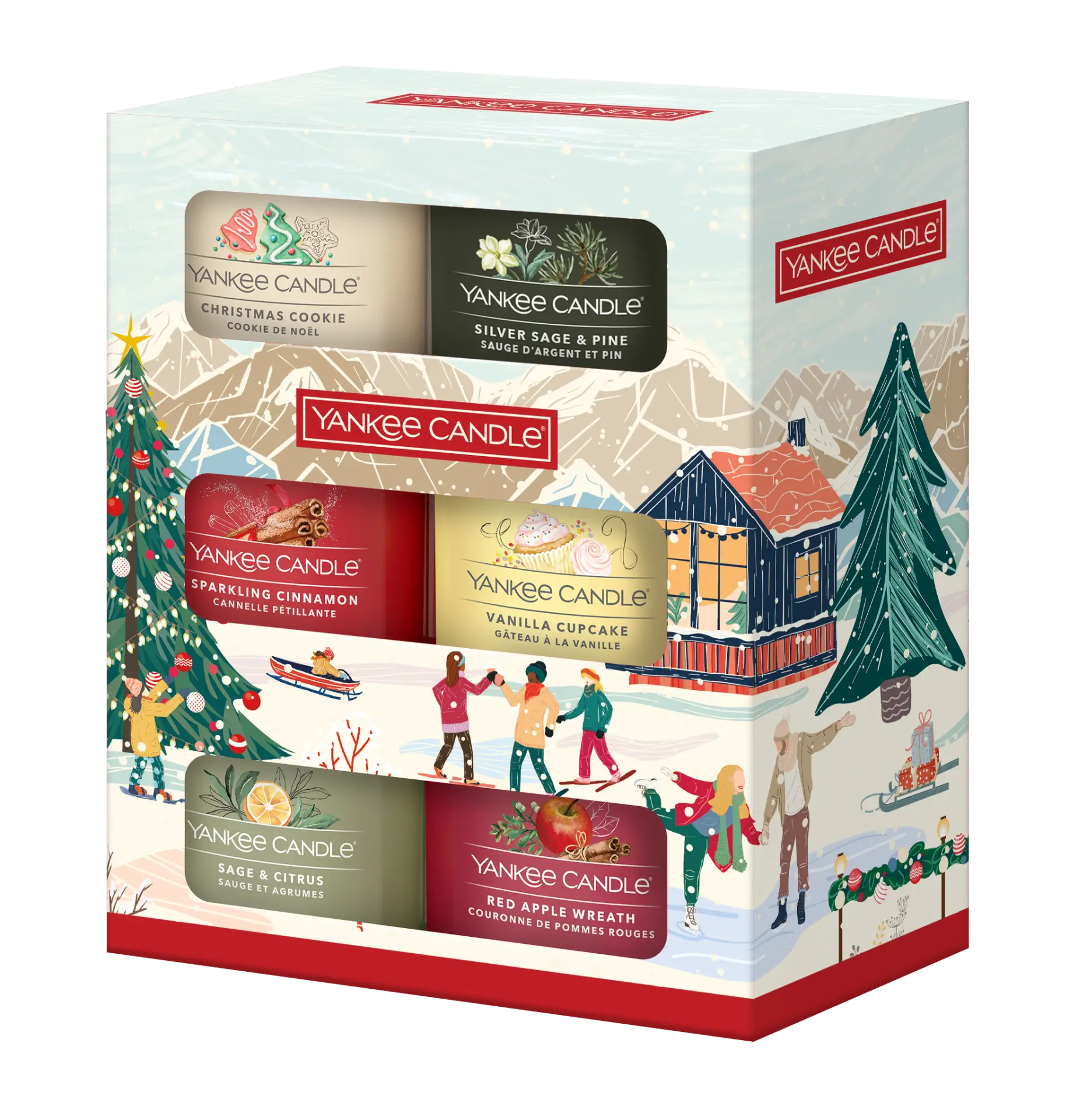 6 Glasvotivkerzen à 37g Geschenkset Christmas Classics 6 Glasvotivkerzen à 37g Geschenkset Christmas Classics