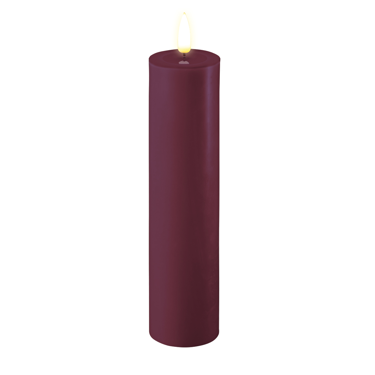 Stumpenkerze LED Violett 5 x 20cm