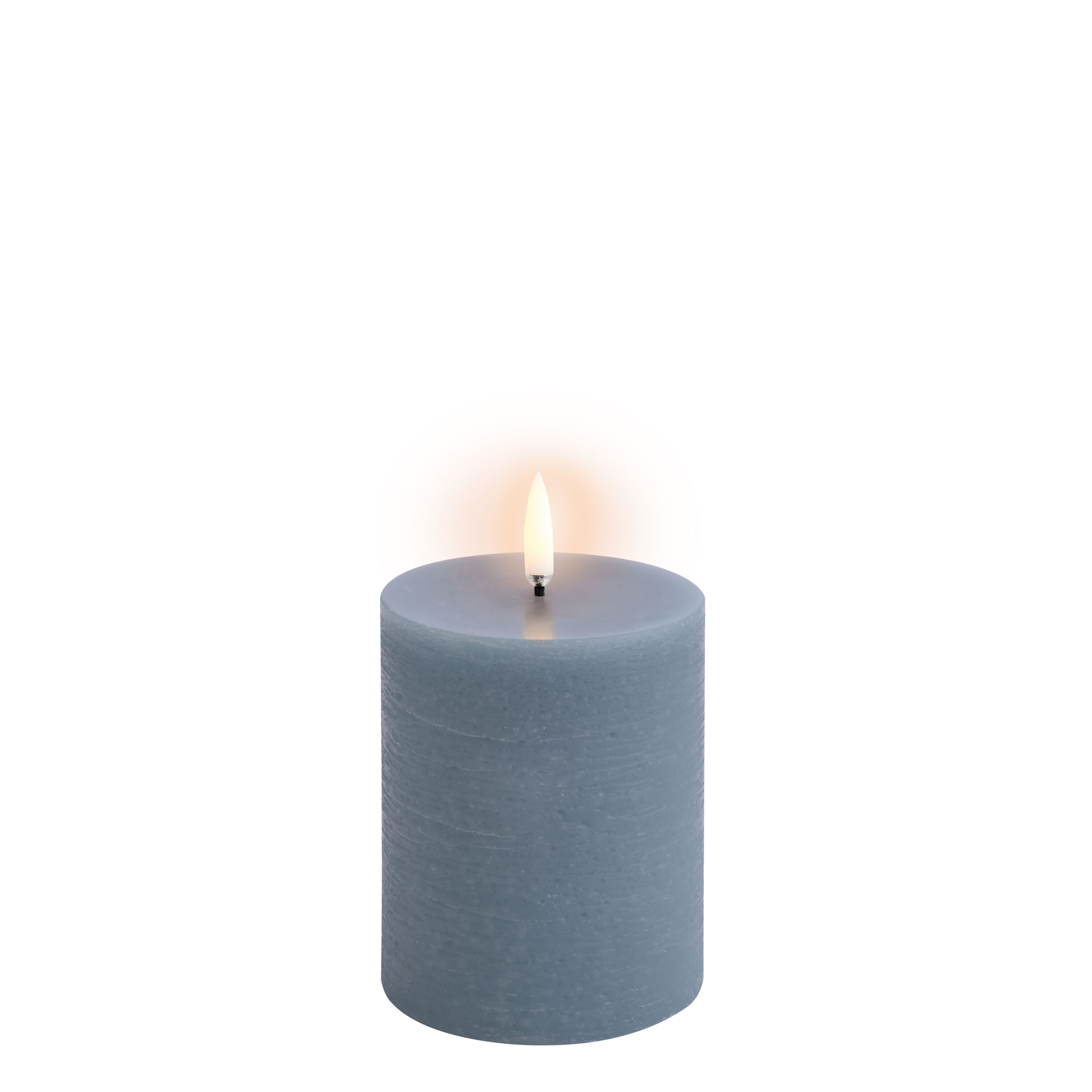 Uyuni LED Stumpenkerze 7,8x10cm rustic hazy blue
