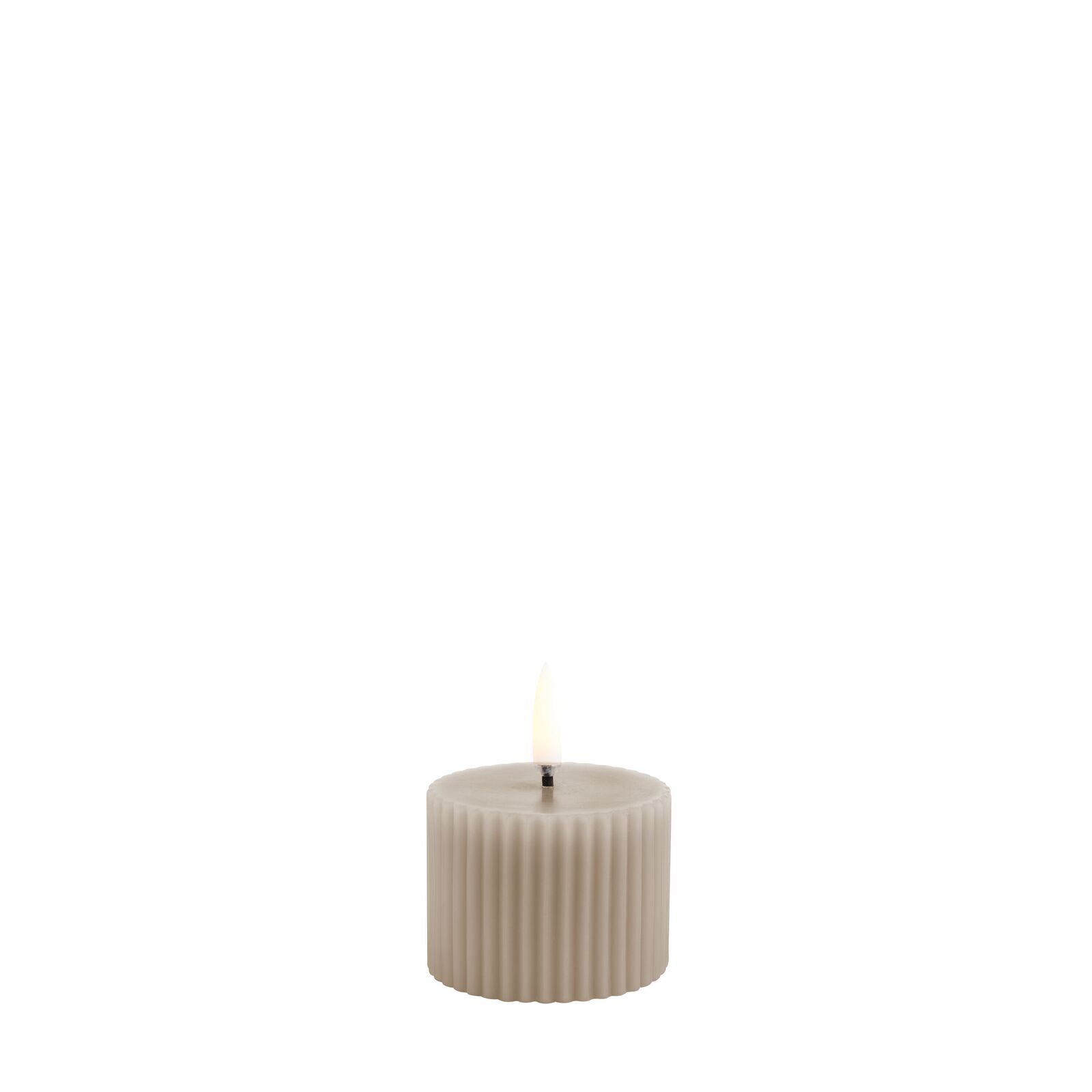 Uyuni-UL-PI-SAG0605-Grooved-Pillar-Candles-large Uyuni LED Stumpenkerze 5,8x4,5cm grooved sandstone