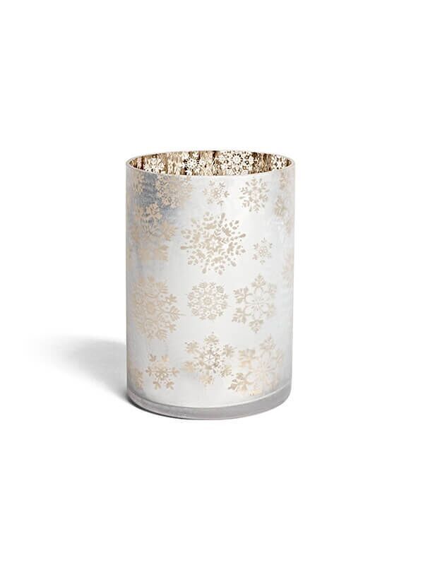 1629834E Snowflake Frost Jar-Kerzenhalter
