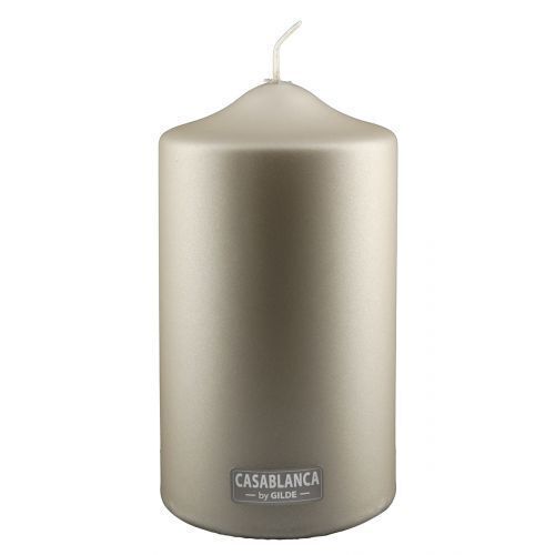 Stumpenkerze Metallic champagner 15cm Stumpenkerze Metallic champagner 15cm