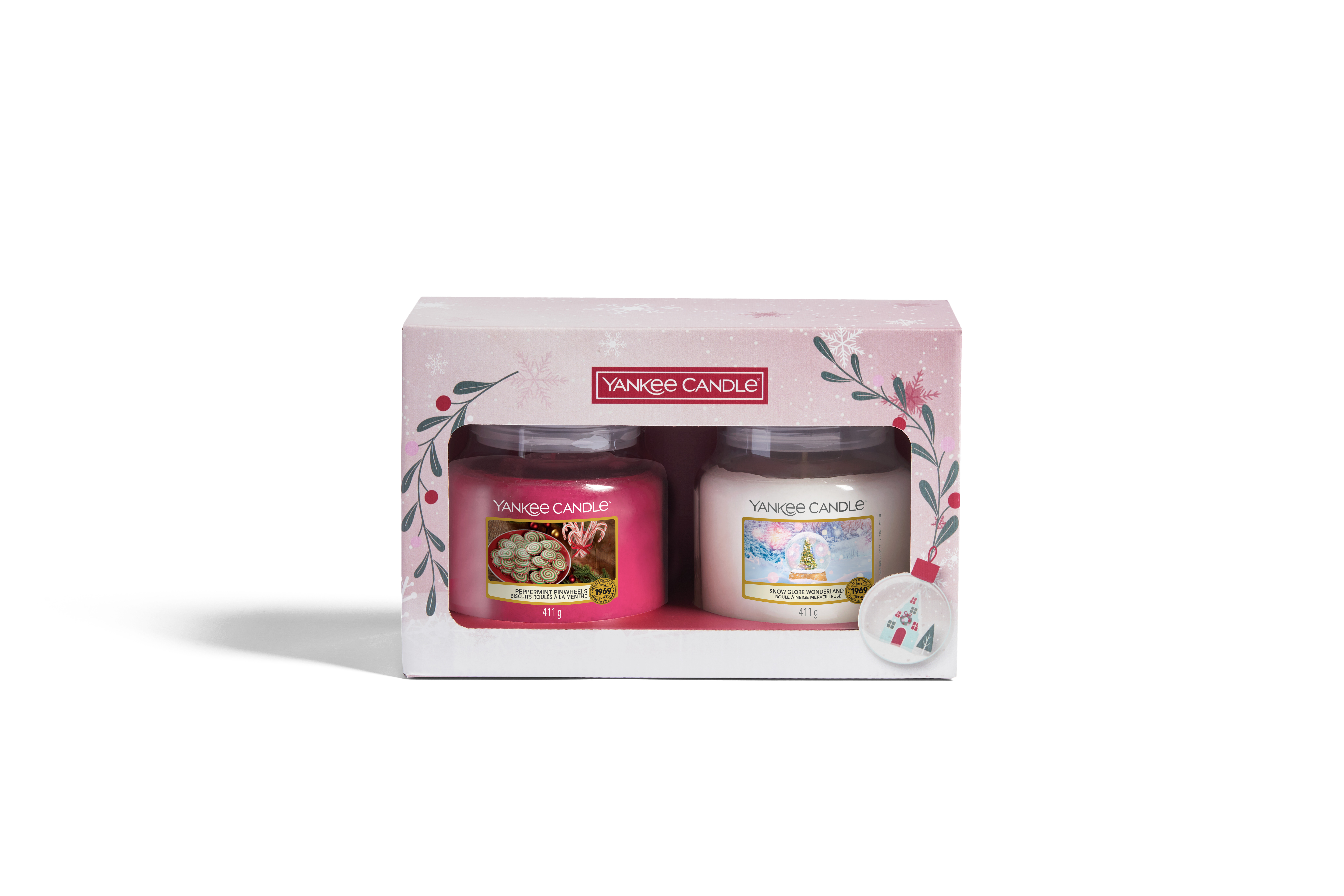 2022_1-05-06-Yankee-Candle-Q4-Silo-JN12156_18723 Snow Globe Wonderland / Peppermint Pinwheels 2x411g Geschenkset Weihnachten