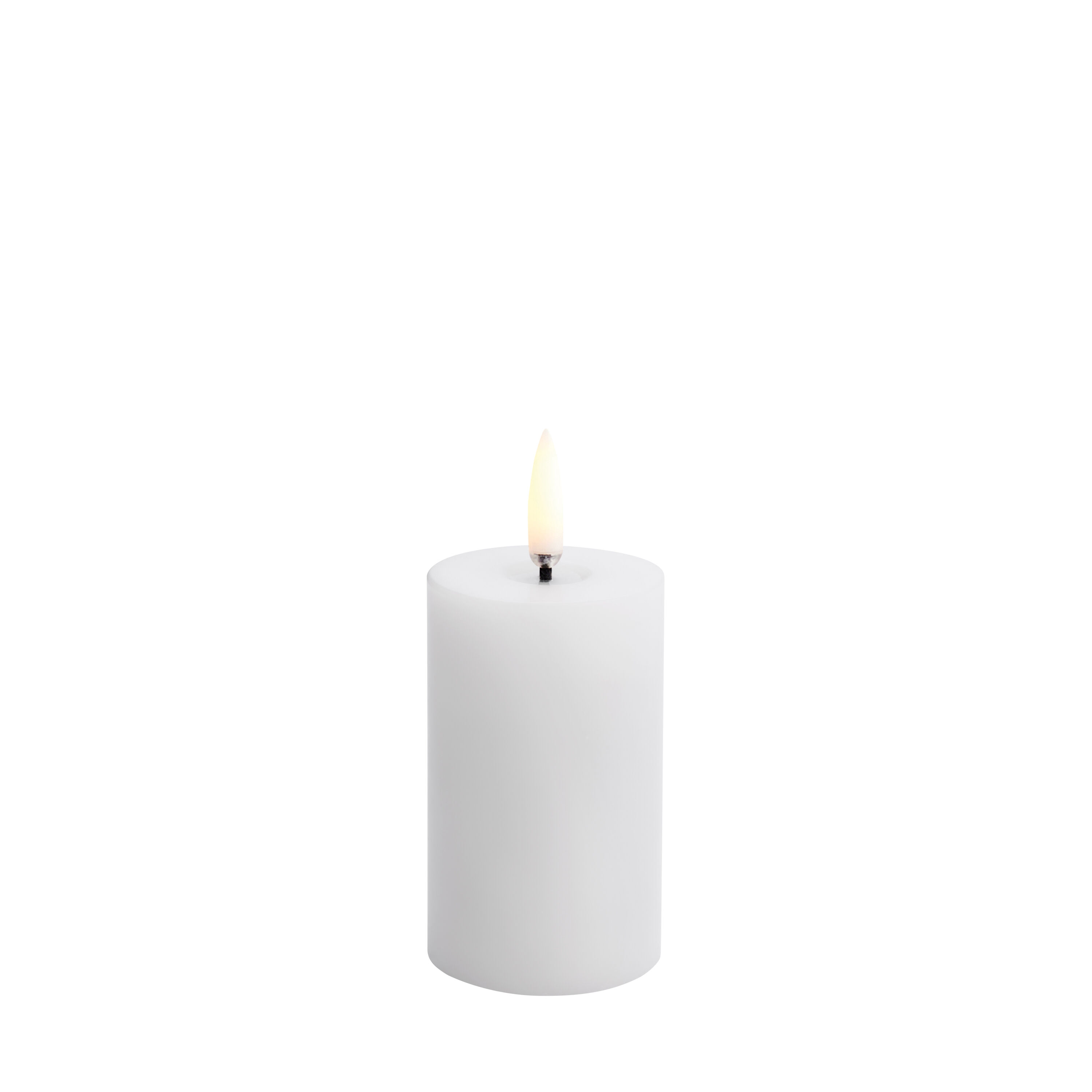 Uyuni LED Stumpenkerze 5x7,5cm melted nordic white