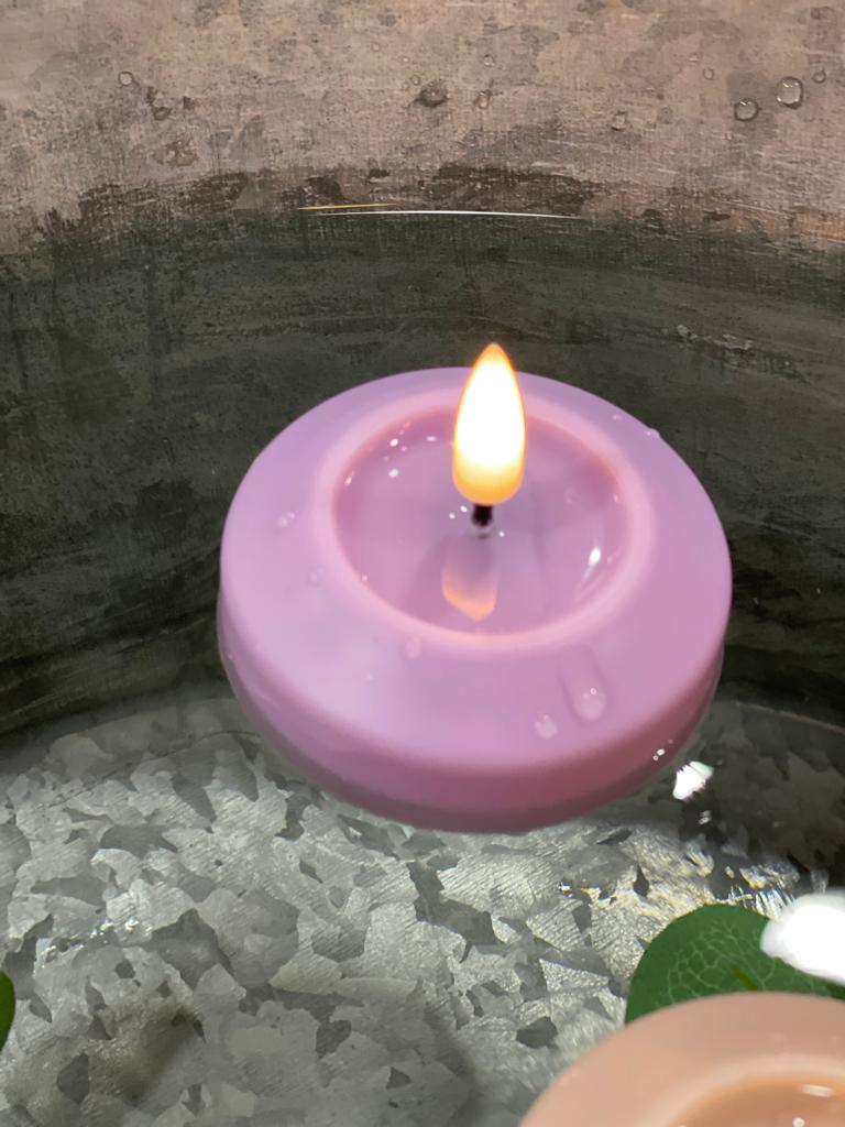 Schwimmendes Maxi Teelicht LED Lavendel