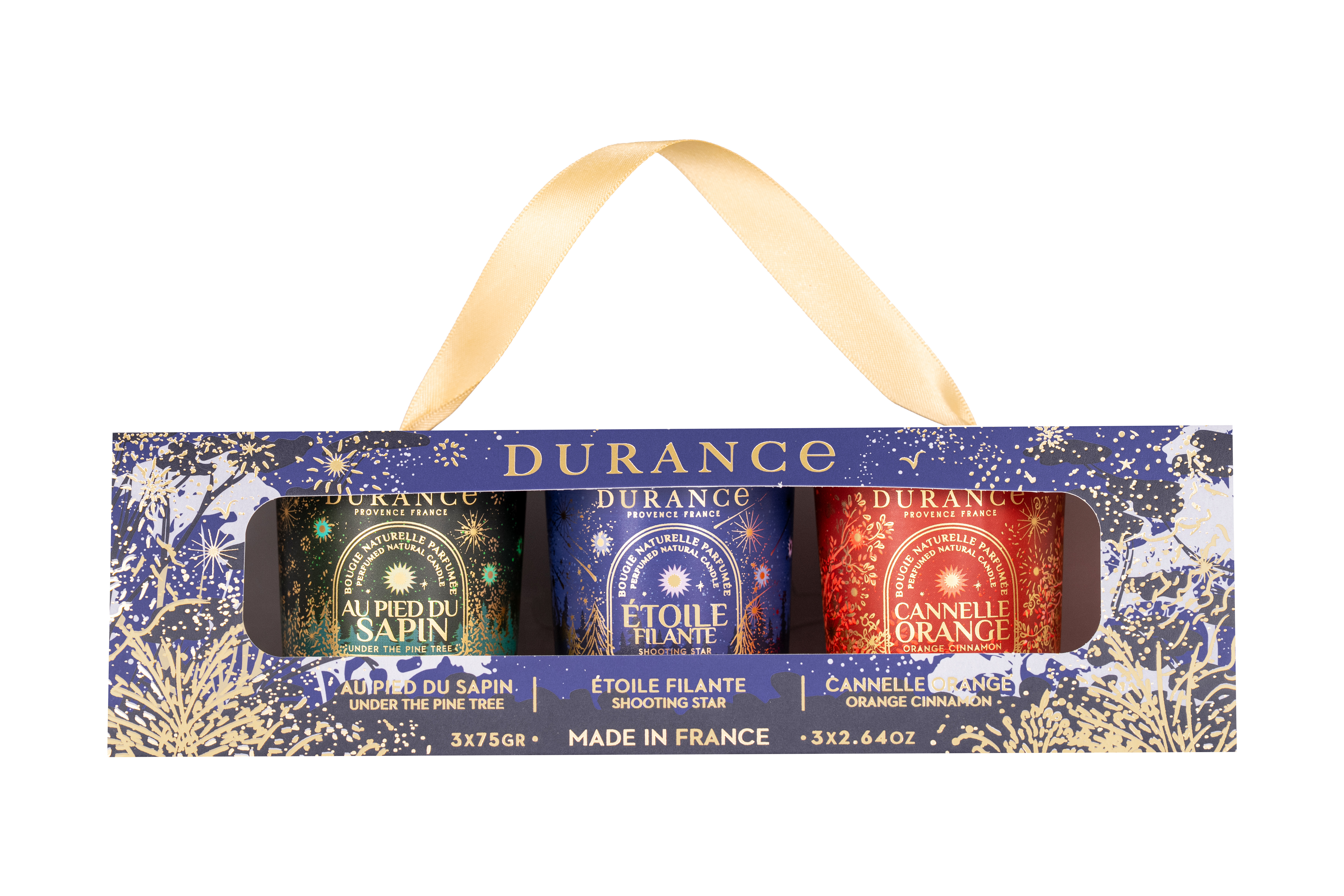 Kerzen Geschenkset 3x75g Am Tannenbaum / Sternschnuppe / Zimt-Orange Zubehor, Tasche, Handtasche