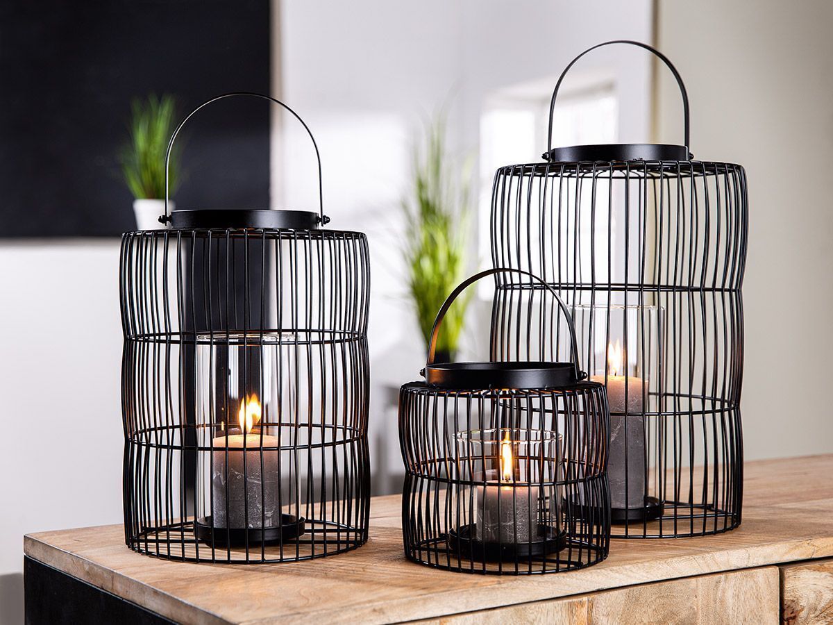 Windlicht Stage Metall schwarz 35cm Windlicht Stage Metall schwarz 35cm