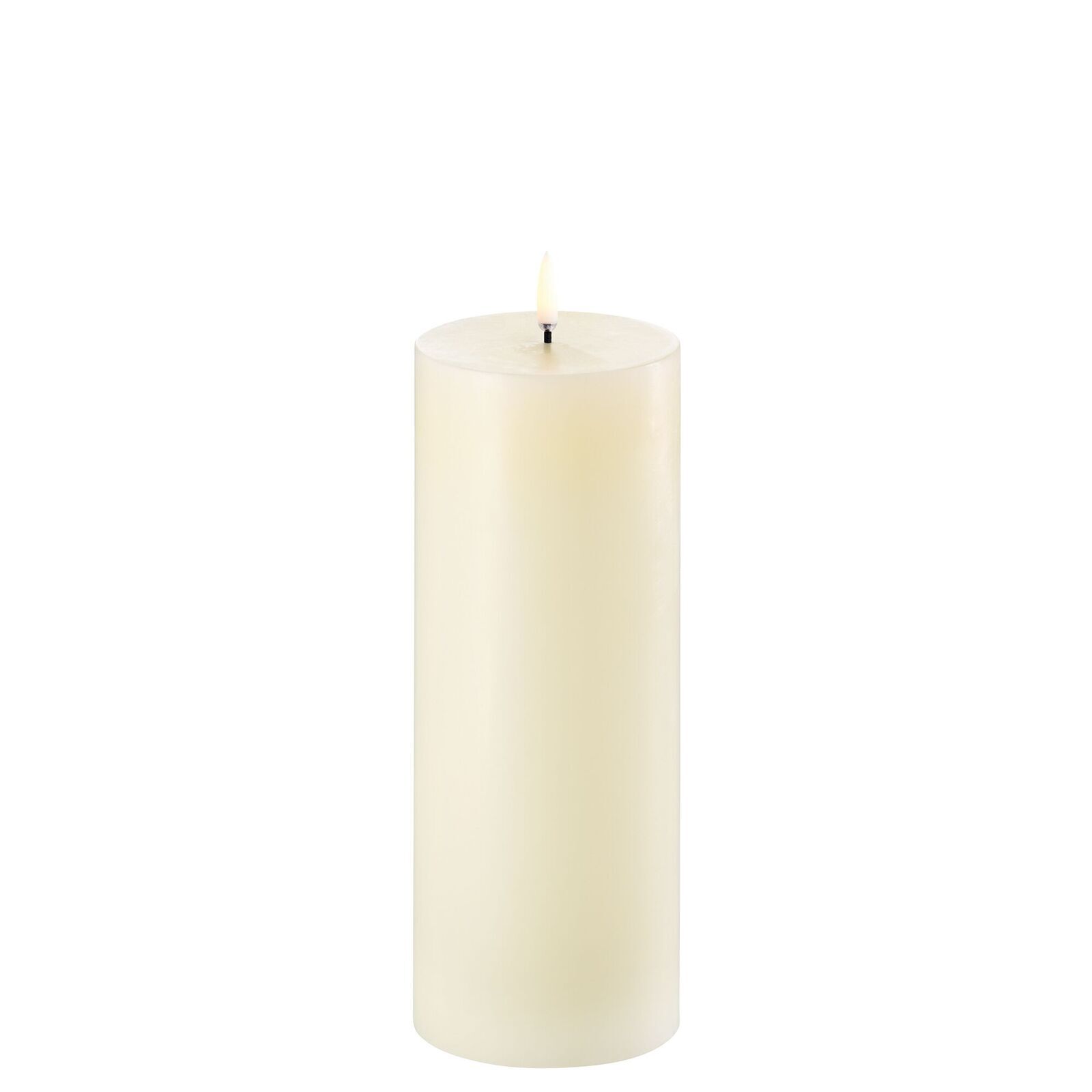 Uyuni LED Stumpenkerze 7,8x20cm ivory