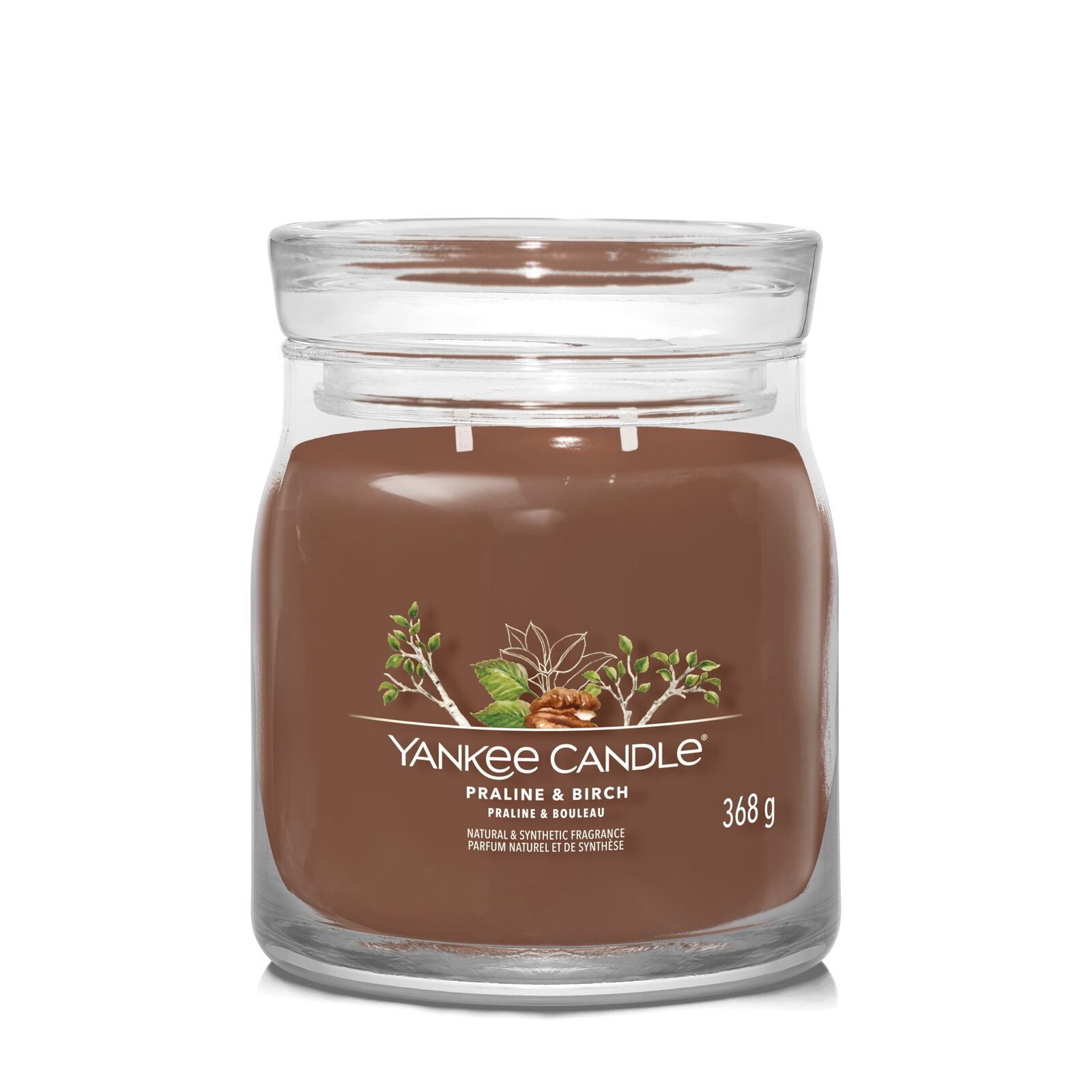 Praline & Birch Signature Medium Jar 368g 2-Docht