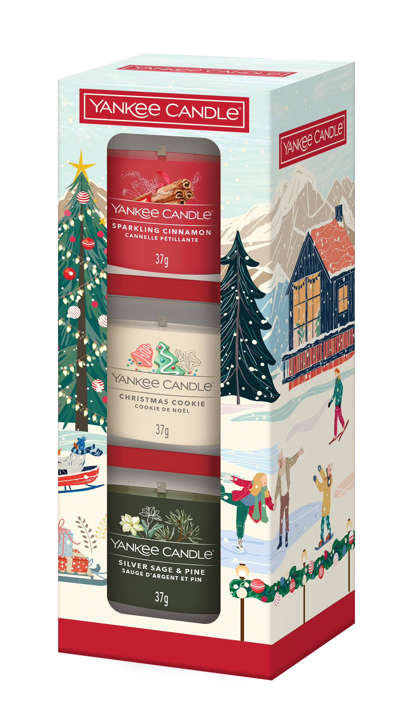 3 Glasvotivkerzen à 37g Geschenkset Christmas Classics 3 Glasvotivkerzen à 37g Geschenkset Christmas Classics