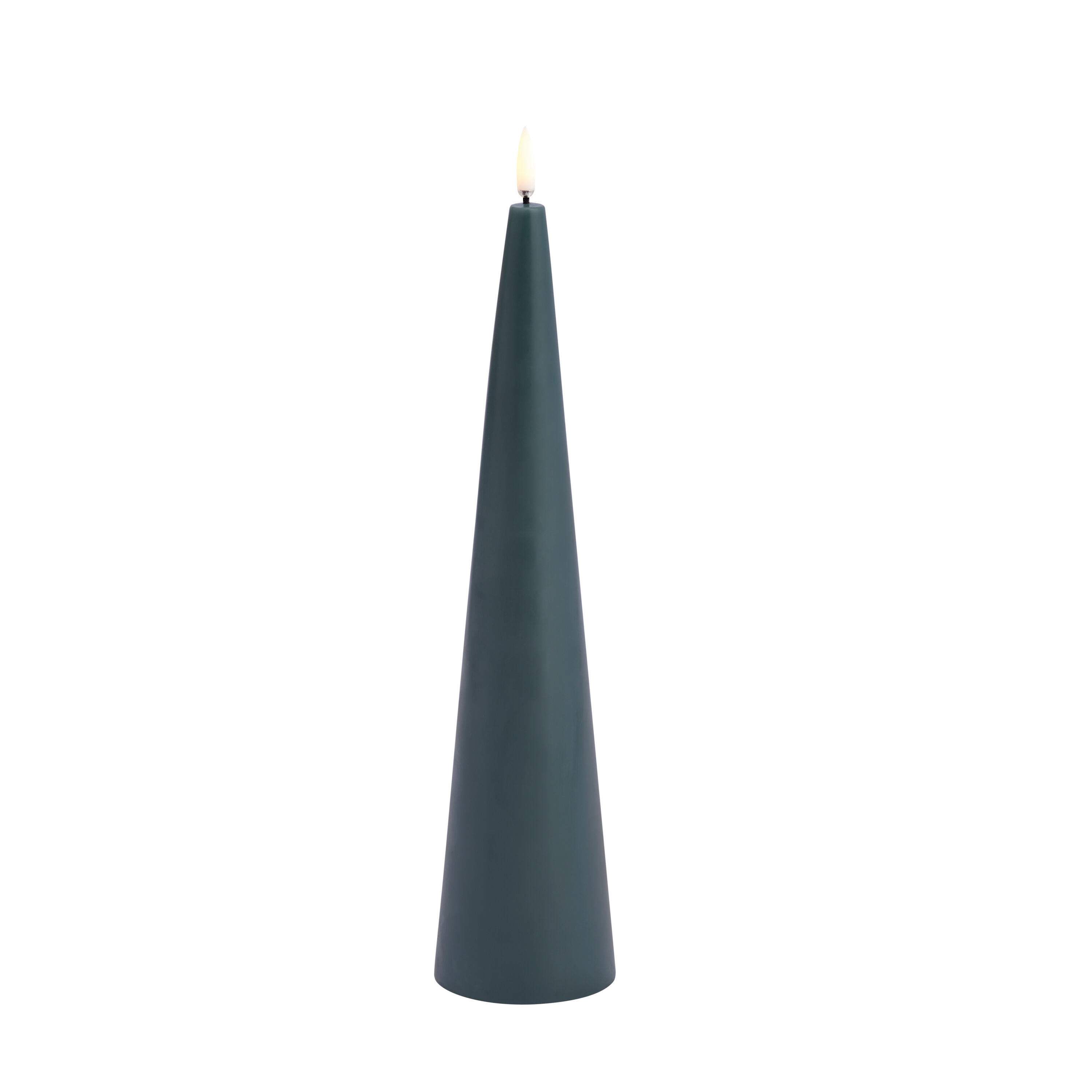 Uyuni LED Cone Candle 30cm Pine Green