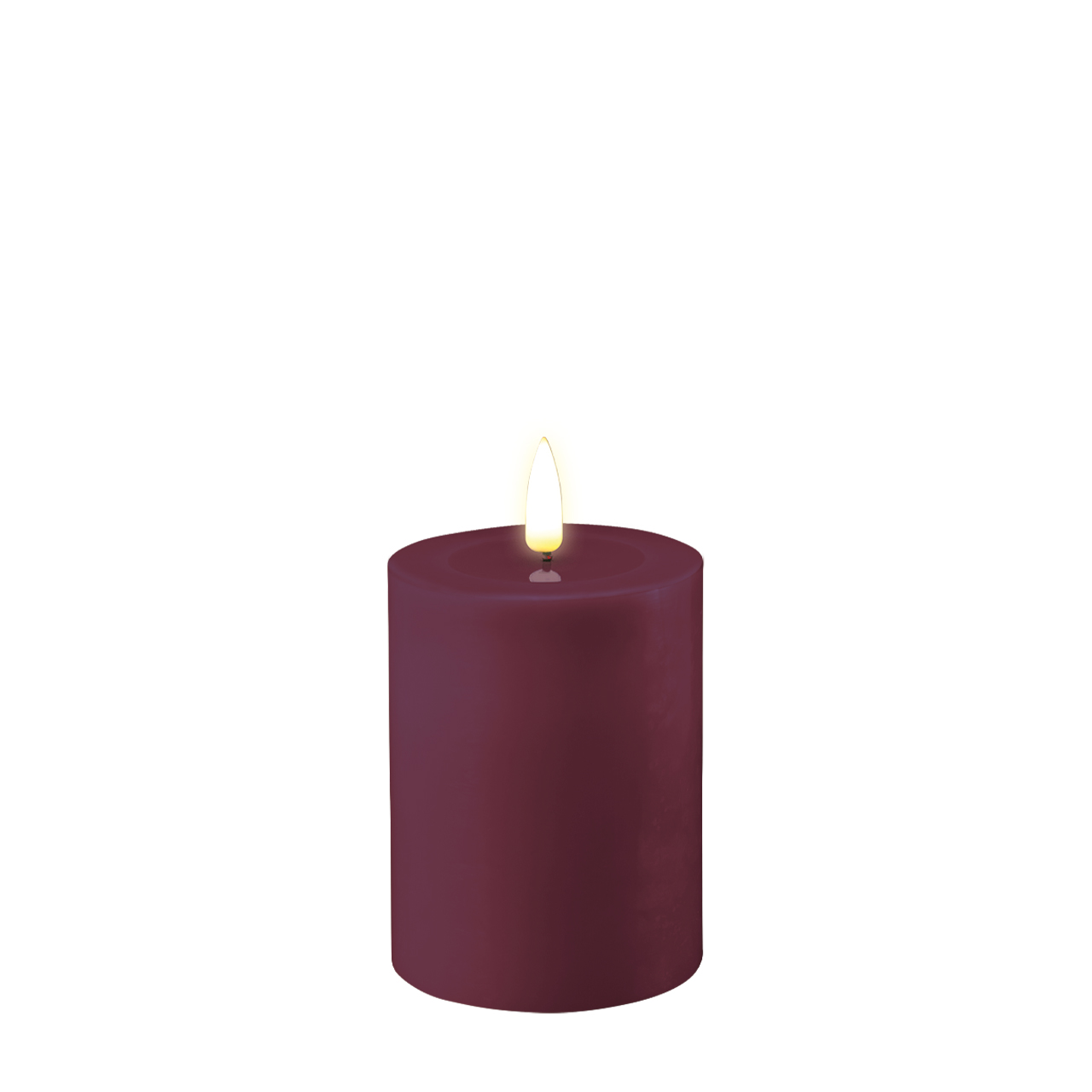 Stumpenkerze LED Violett 7,5 x 10cm