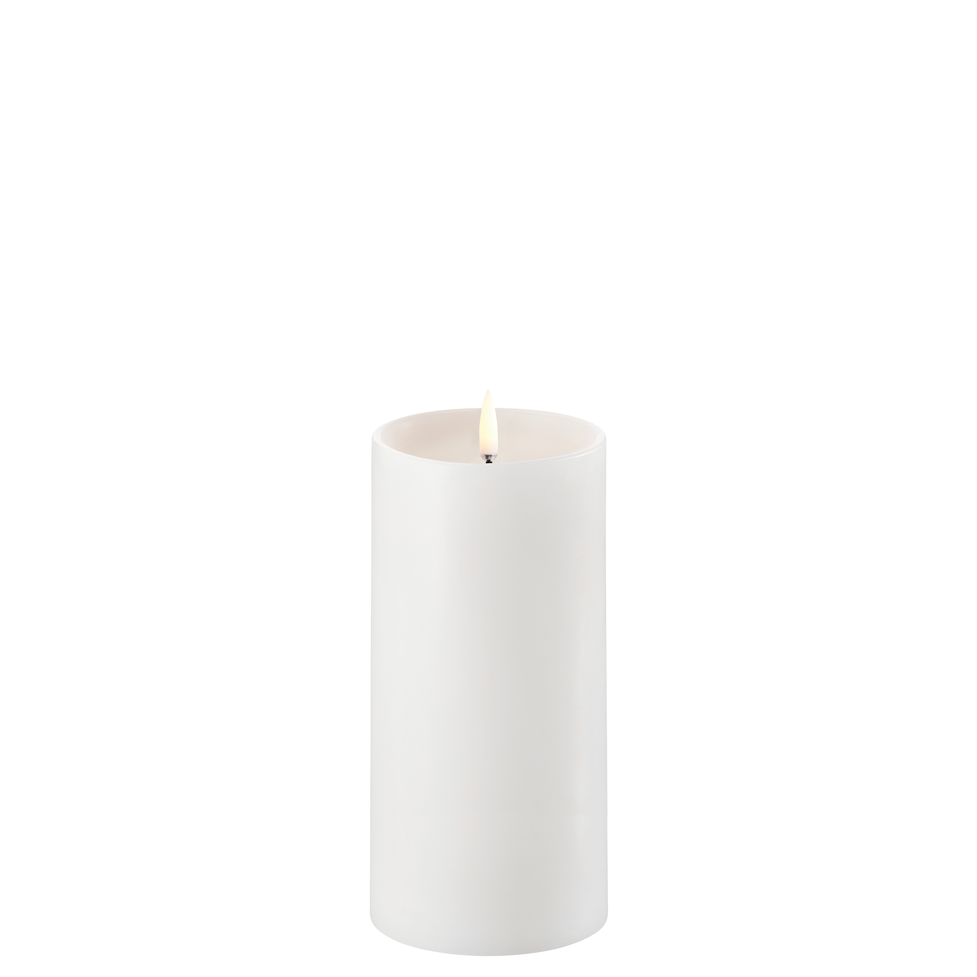 Uyuni LED Stumpenkerze shoulder 7,8x15cm nordic white