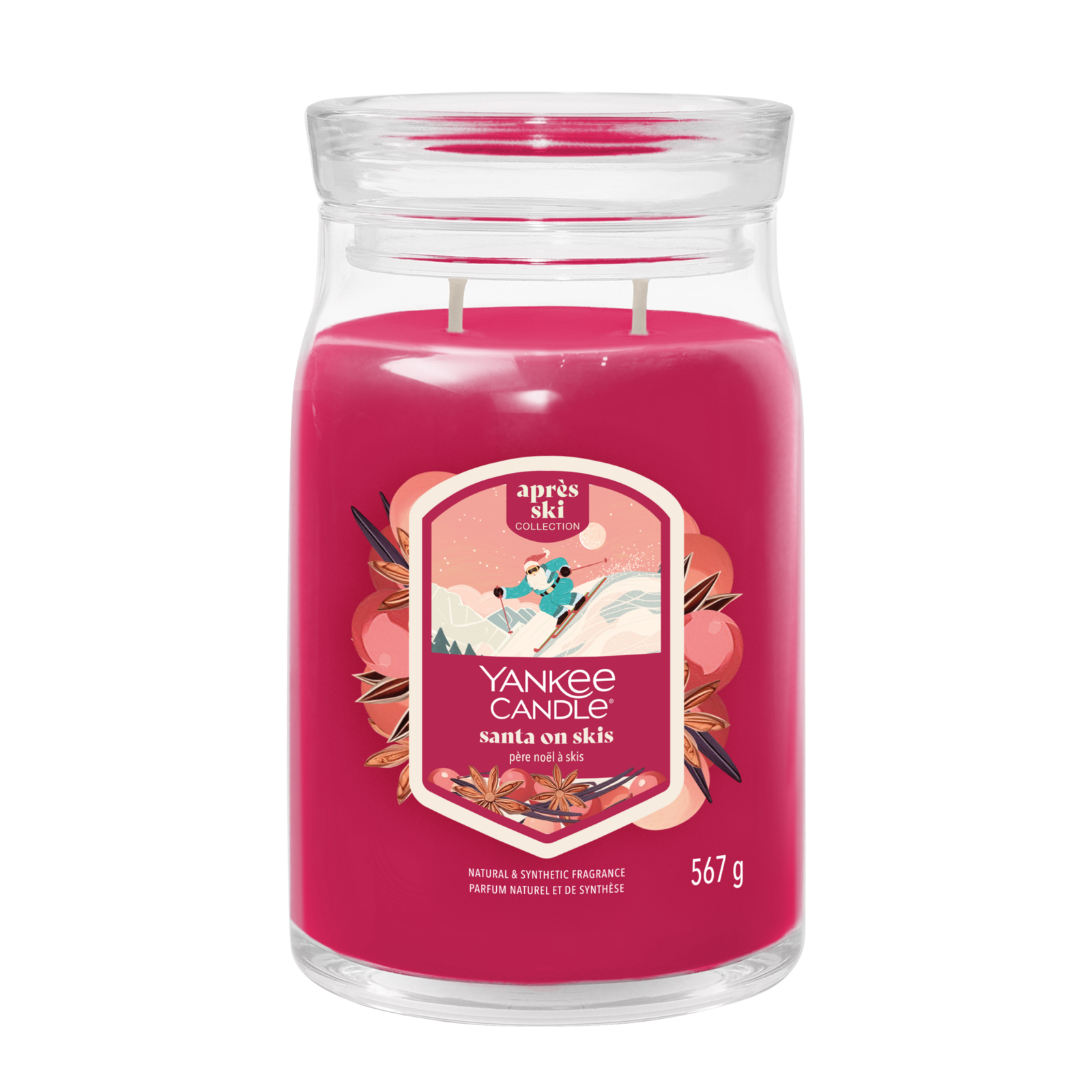 Santa on Skis Signature Large Jar 567g 2-Docht Santa on Skis Signature Large Jar 567g 2-Docht