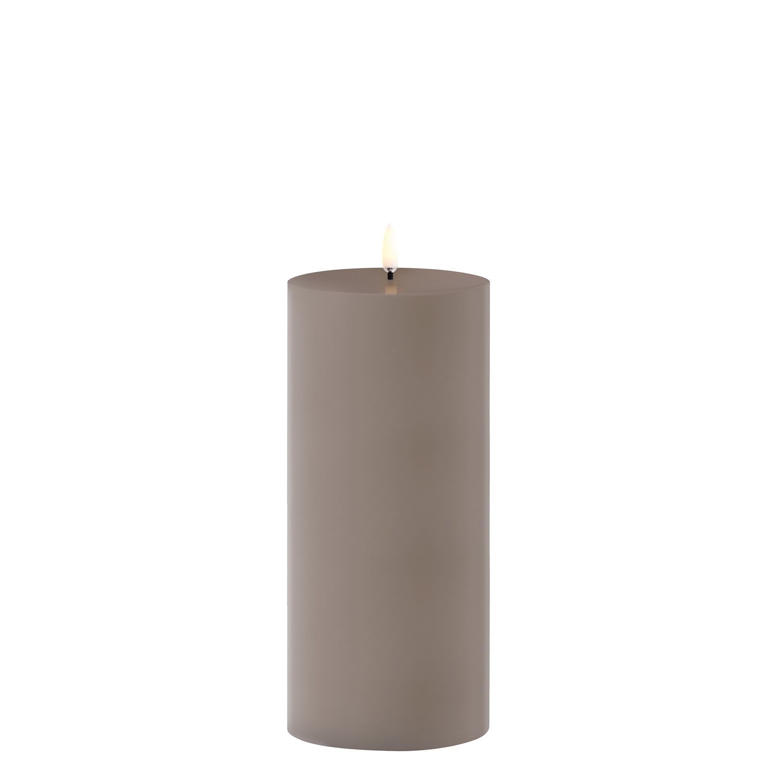 UL-OU-SA84020 Uyuni Outdoor LED Stumpenkerze 8,4 x 20cm sandstone