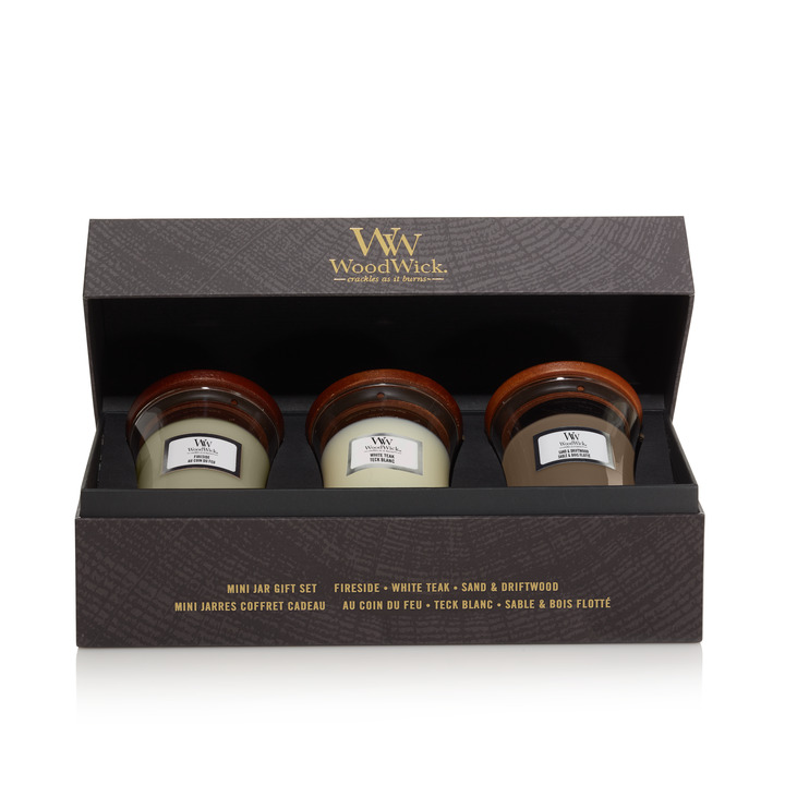 Mini Jar Geschenkset - Holzig Kiste, Krug, Flasche, Kabinett, Krawatte