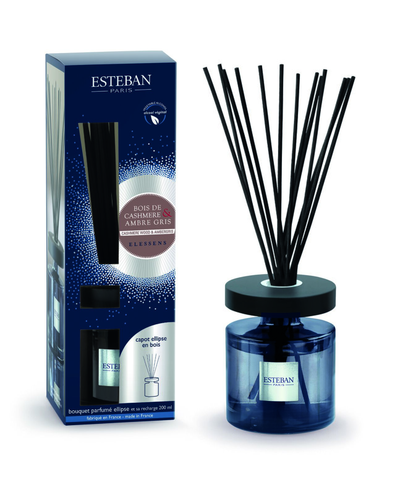 EBA-020 Kaschmirholz & graue Ambra Bukett Ellipse 150ml
