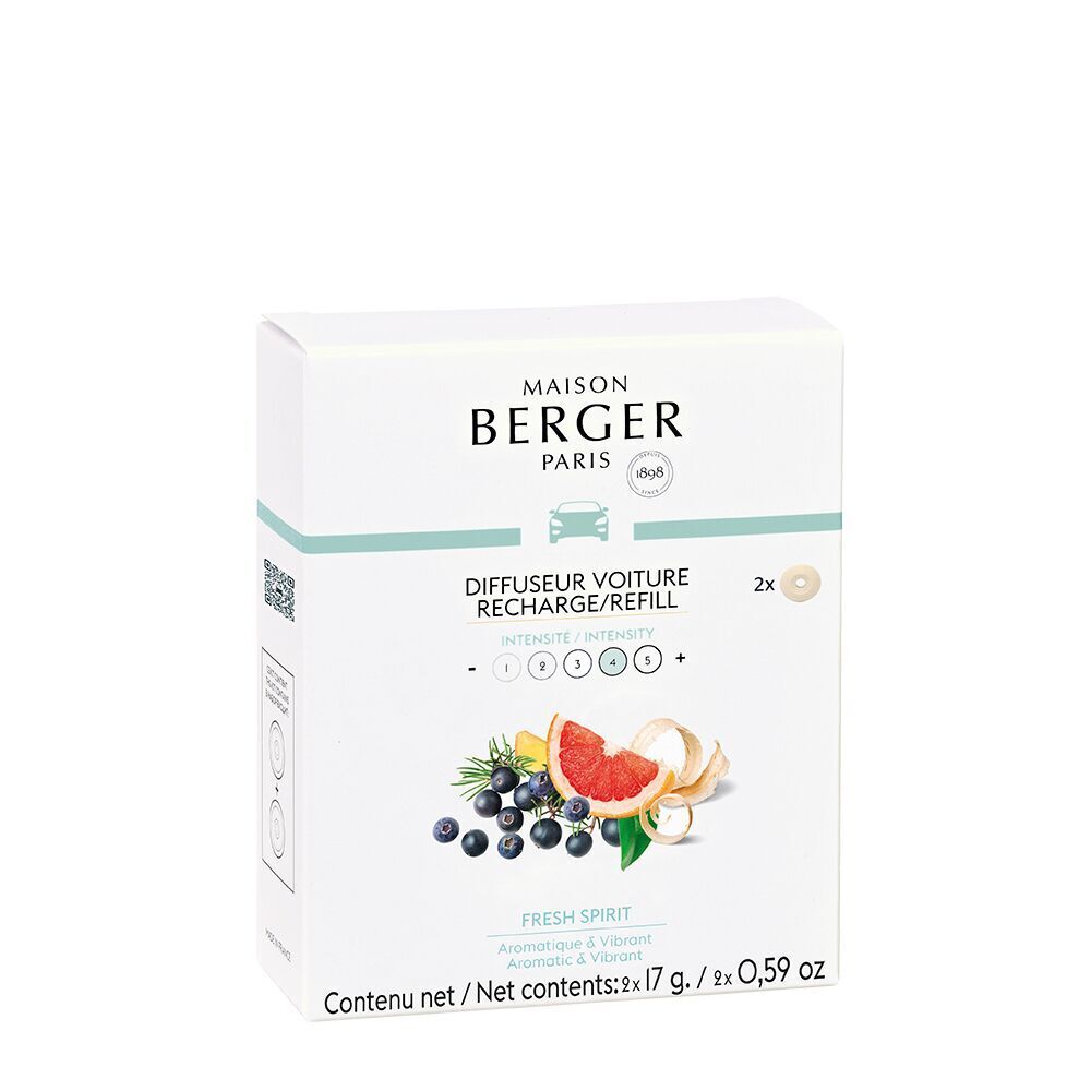 Fresh Spirit Set 2 Stück Nachfüller Autoduft Essen, Obst, Pflanze, Produzieren, Beere