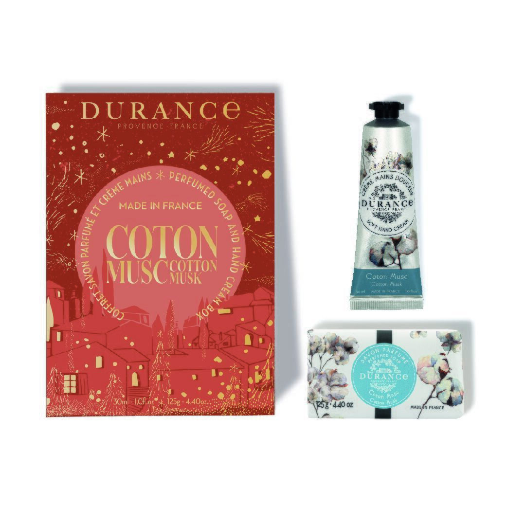 Coffret-Duo-Savon-Creme-Mains-Coton-Musc-070617 Baumwoll-Moschus - Duftendes Duo 2023
