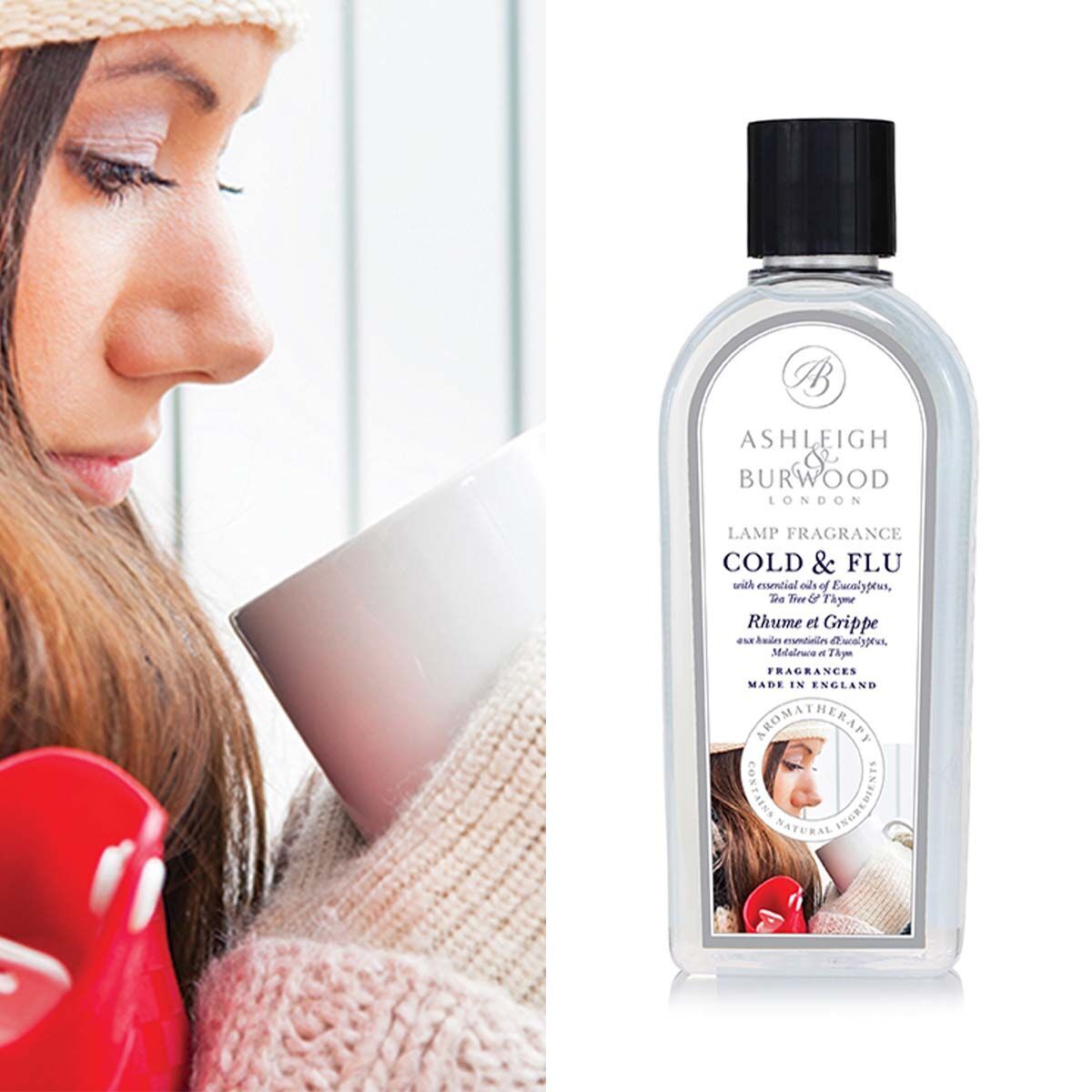 Cold & Flu 500ml Duftlampenöl Nachfüller Flasche, Lotion, Kopf, Gesicht, Parfüm