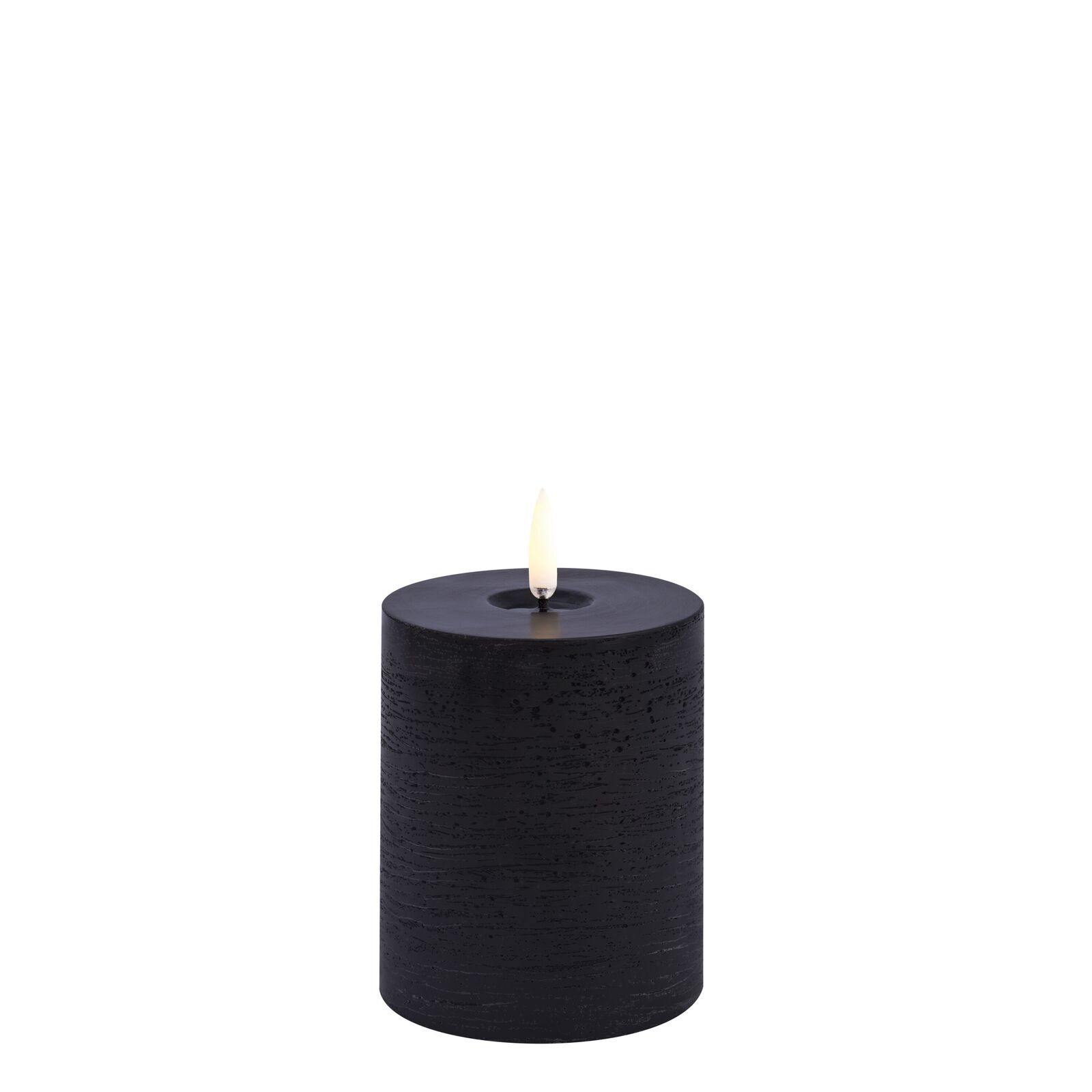 Uyuni-UL-PI-FBM78010-Melted-Pillar-Candles-large Uyuni LED Stumpenkerze 7,8x10cm melted rustic forest black
