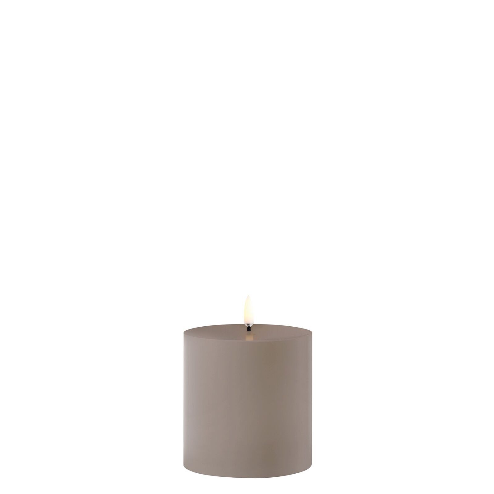 UL-OU-SA84010 Uyuni Outdoor LED Stumpenkerze 8,4 x 10cm sandstone