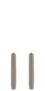 Uyuni LED Tafelkerze 15cm sandstone 2 Stück