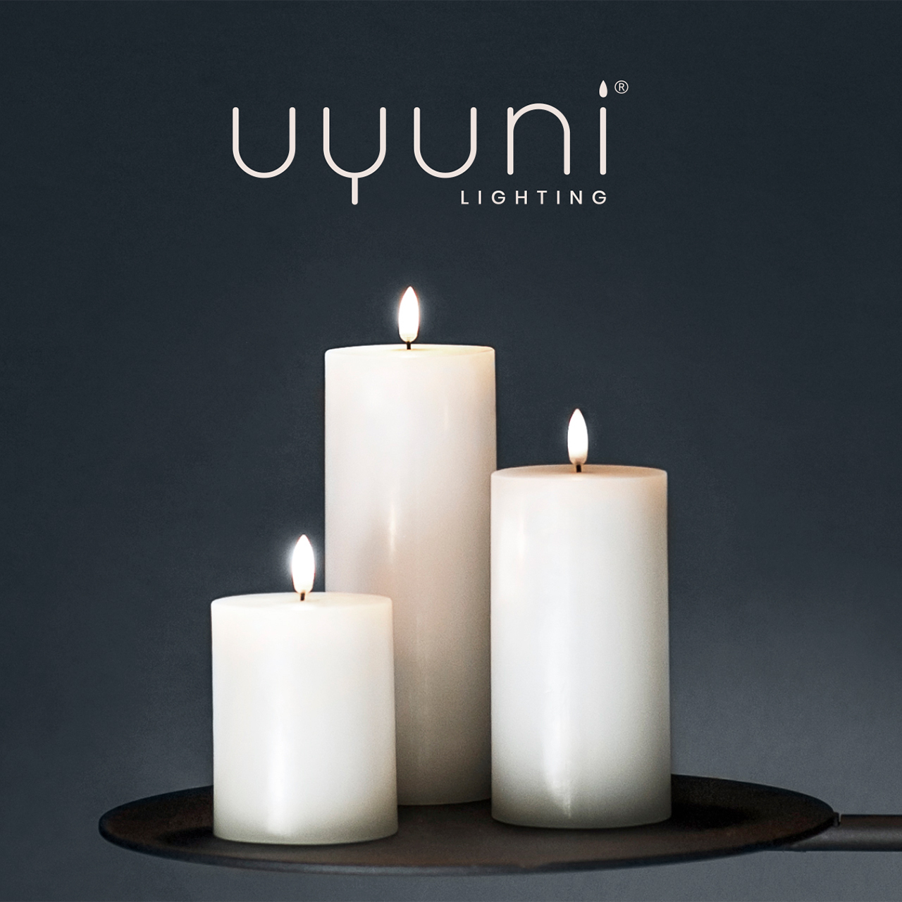 Uyuni Outdoor LED Stumpenkerze 10,1 x 12,8cm weiß